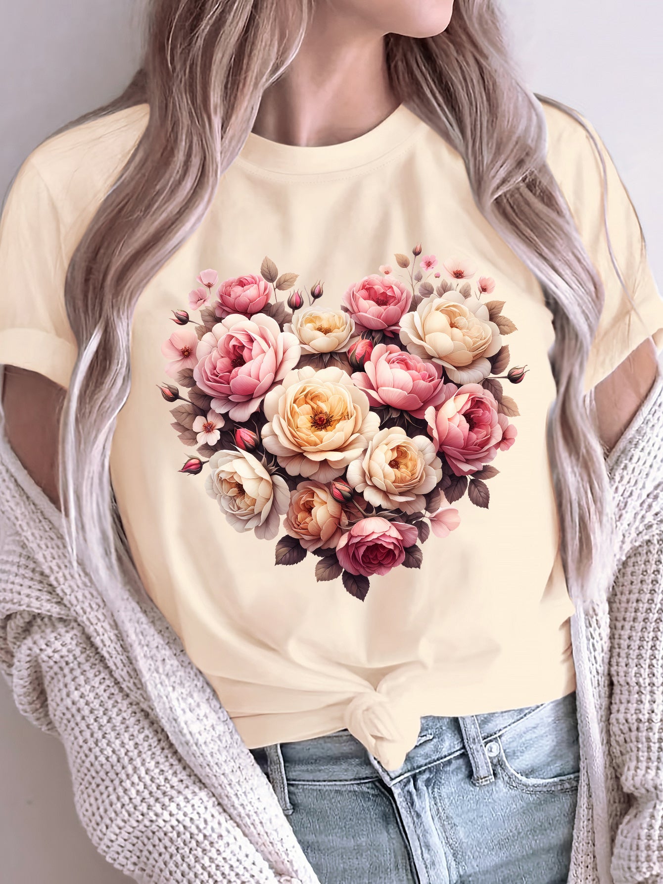 Summer Women'S Front Printed Short-Sleeved T-Shirt, Comfortable And Breathable Fabric, Casual And Sporty Style, Suitable for Spring And Summer
