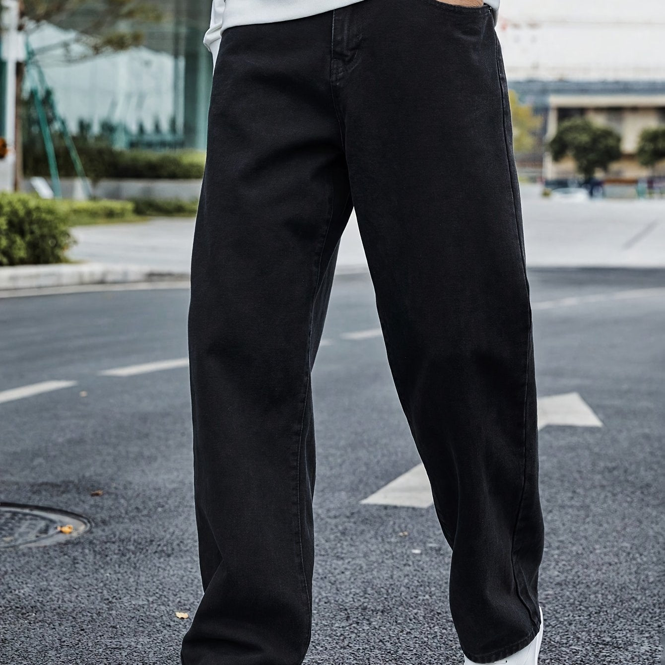 American Retro Trendy Straight Loose Long Trousers with Design Sense