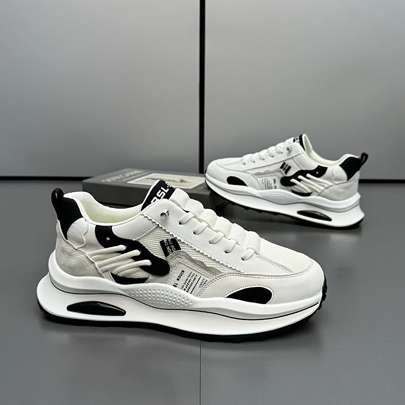 Popular New Fashionable Thick-Soled Sports Shoes for Men, Breathable, Wear-Resistant, Non-Slip, Lightweight Running Shoes, Casual Versatile