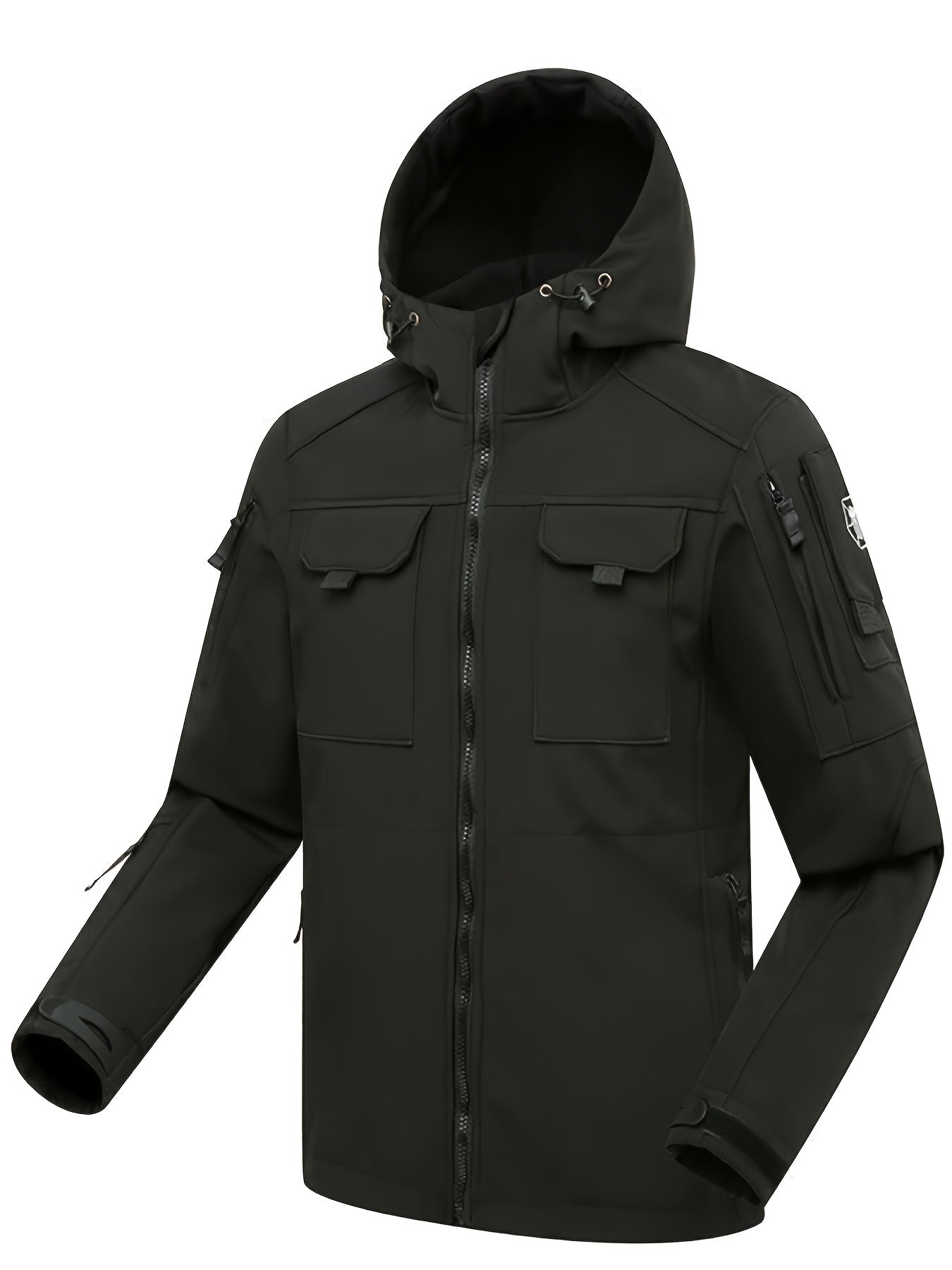 Men's Outdoor Sports Windproof and Plus Velvet Soft Shell Suit