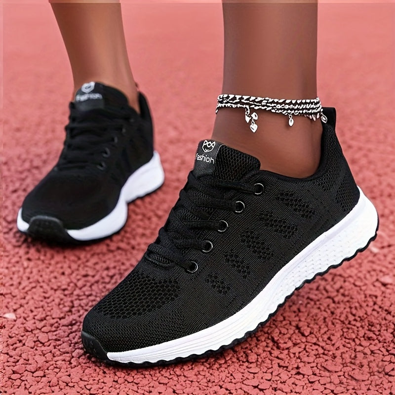 Women'S Casual Sports Shoes, Breathable And Lightweight Running Shoes, Flat Trendy Sneakers for Leisure.