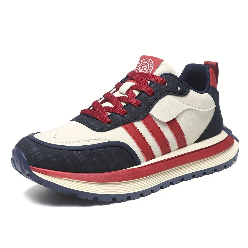 Men'S Casual Sneakers - Comfortable, Non-Slip, All-Season Footwear with Lace-Up Closure, Stylish Brown and Teal Design, Everyday Walking Shoes|Stylish Casual Shoes|Laceup Construction, Casual Shoes