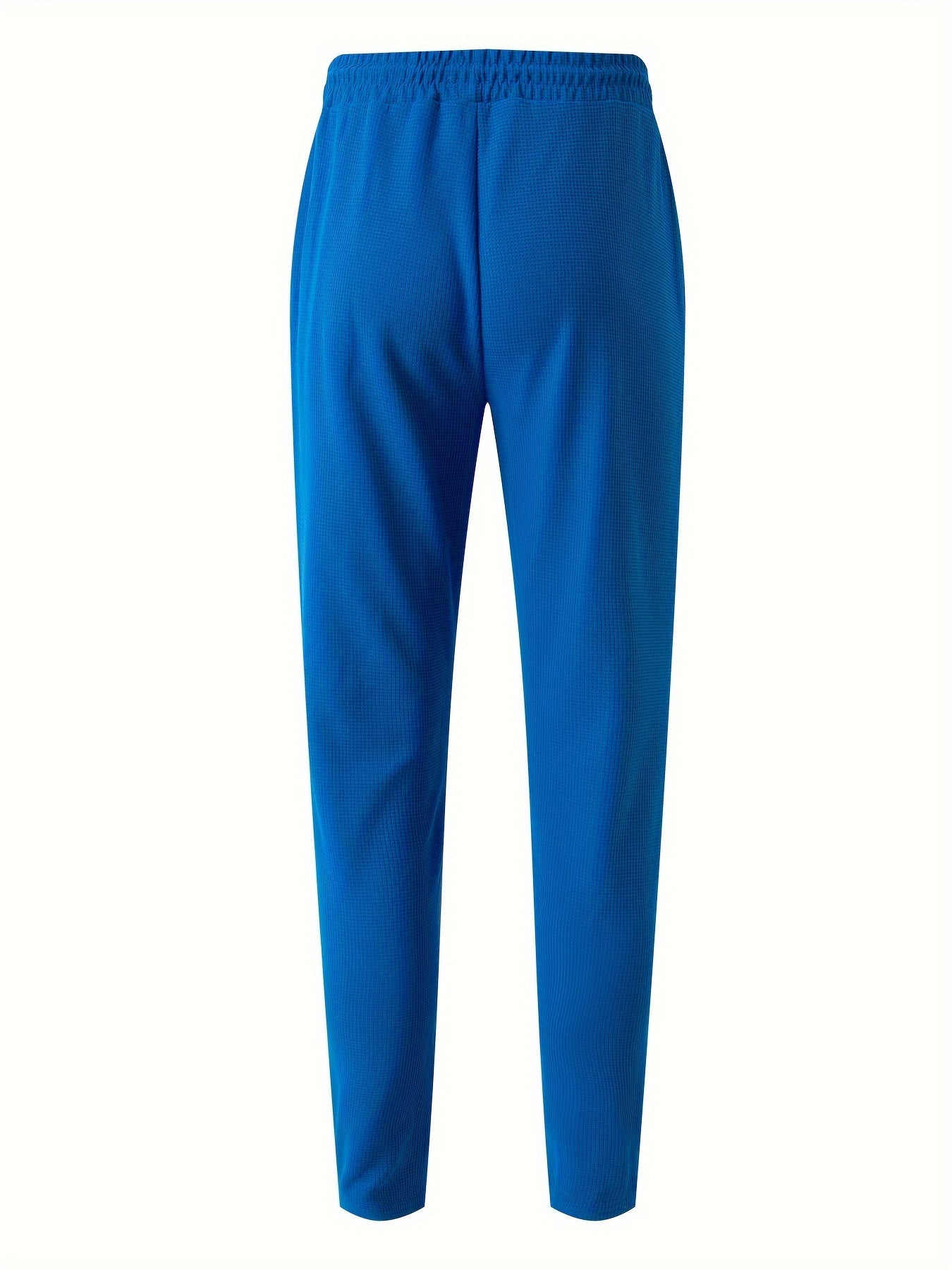 New Long Sleeve Buttoned Hooded Jacket and Rope Pants Set for Spring and Autumn, Waffle Solid Classic Men's Sports 2pcs Sports Suit - Sports Suit for Outdoor Sports Enthusiasts, Breathable and Comfortable