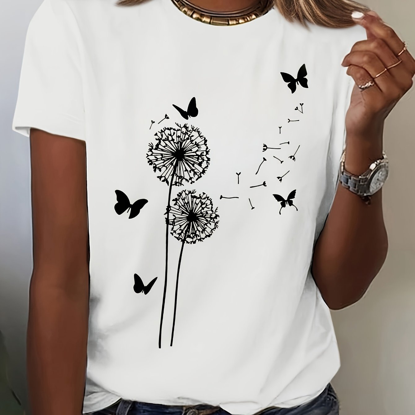 Women's Elegant Fashion Print T-Shirt
