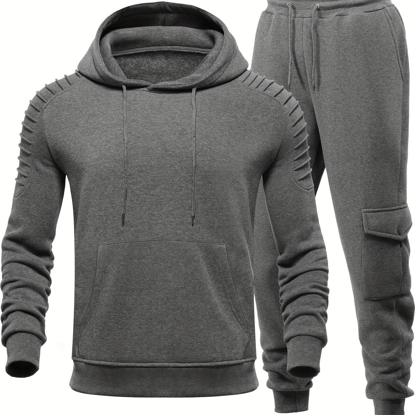 Men's Tracksuit 2 Piece Pullover Hoodie Sweatsuit Sets Casual Jogging Athletic Suits With Drawstring