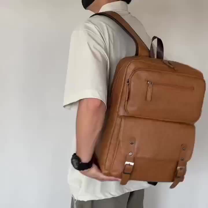 Men'S Simple Large Capacity Business Travel Backpack, Material, Daily Commute Sports Casual Computer Bag for College Students
