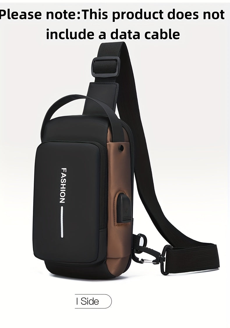 Men'S Crossbody Bag with Password Lock, Anti-Theft Chest Bag, Trendy Casual Sports Shoulder Bag, Large Capacity Crossbody Men'S Bag, Daily Commuting Shoulder Bag