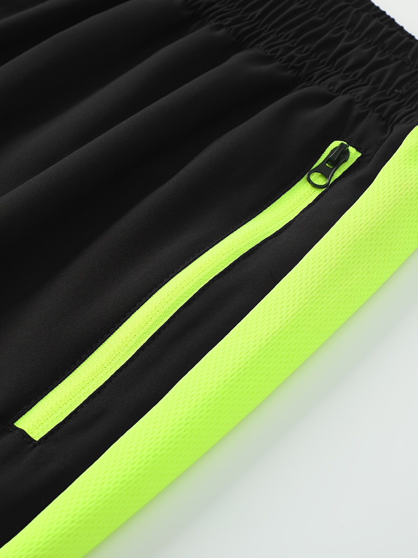 Men's Two-Tone Spliced Jacket and Pants Set in Fluorescent Green with 'Sports' Letter Print, Eye-Catching Fashion Design, Comfortable Soft Fabric, Essential Outfit for Home or Outdoor Wear TZ8030