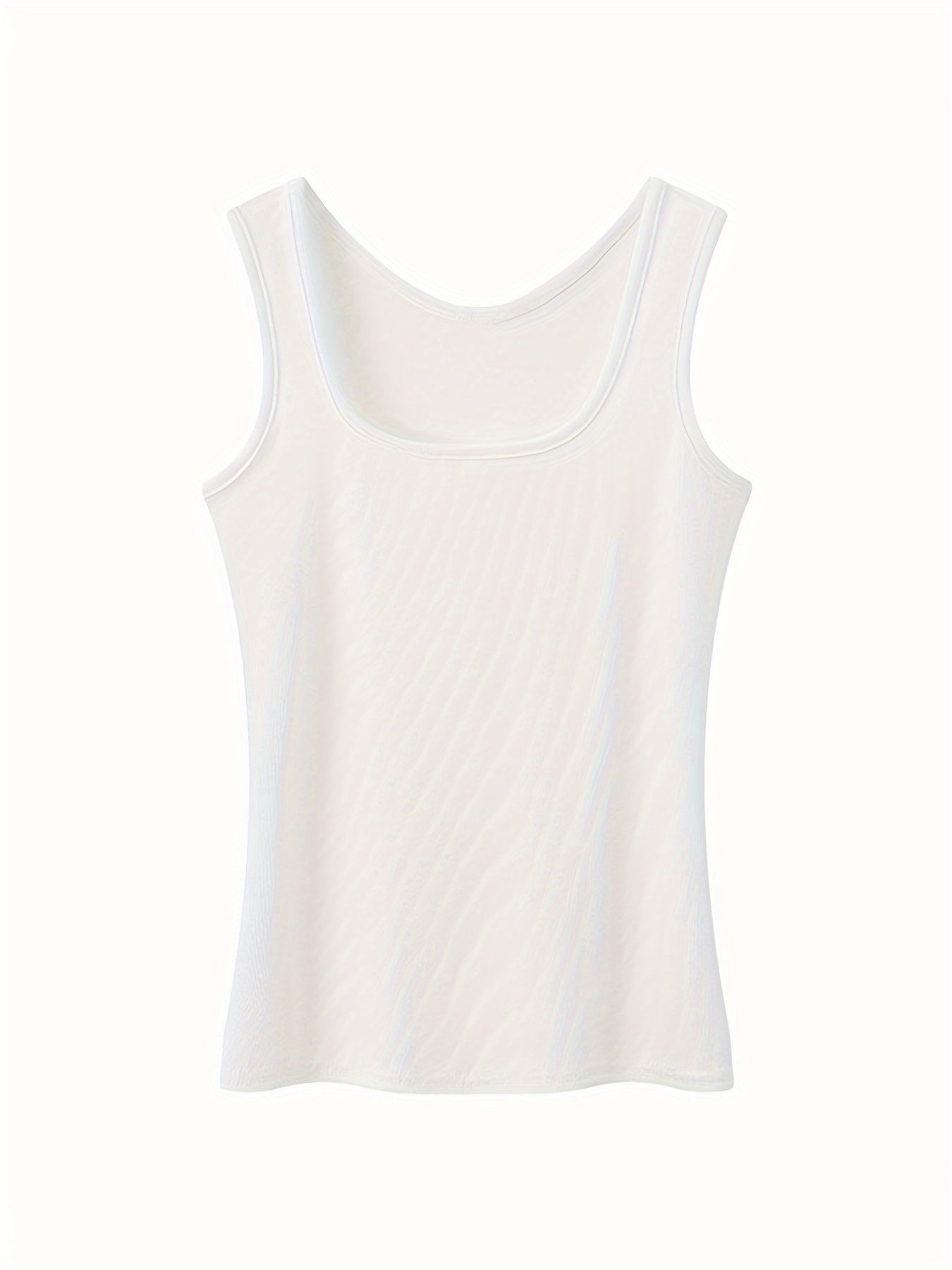 Solid Color Casual, U-neck, Wide Shoulder Vest, Women's Vest, Inner Wear, Versatile Outer Wear, Sleeveless Vest, Comfortable and Simple, Spring, Summer and Autumn Top, Can Be Worn in Winter, Christmas, Valentine's Day