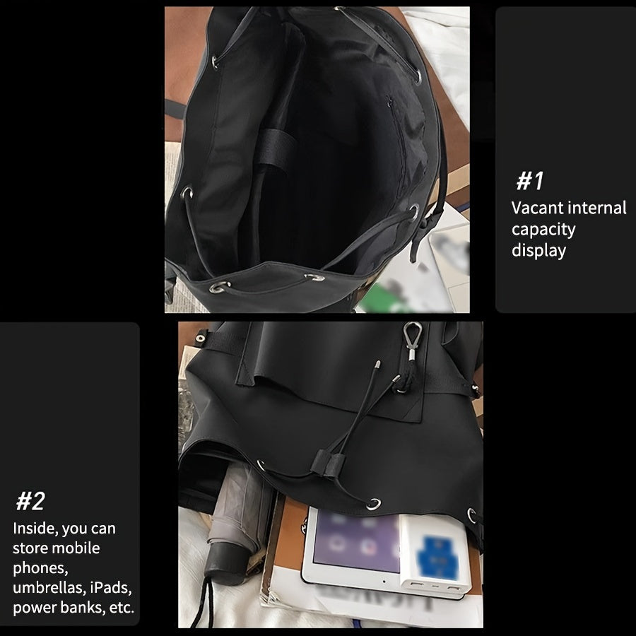 Trendy Large Flap Backpack For Men Women, Campus Stylish Street Style Backpack For High School & College