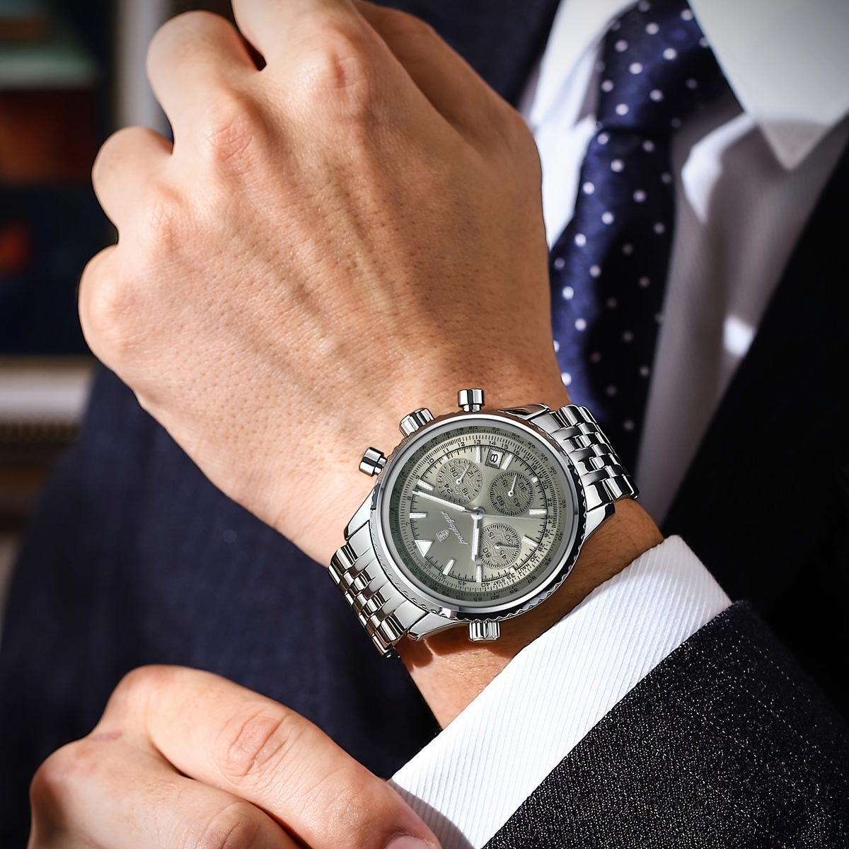 POEDAGAR New waterproof luminous calendar stainless steel ultra-thin Men's watch fashion students Korean business luxury youth chronograph quartz wristwatch., Perfect for Thanksgiving