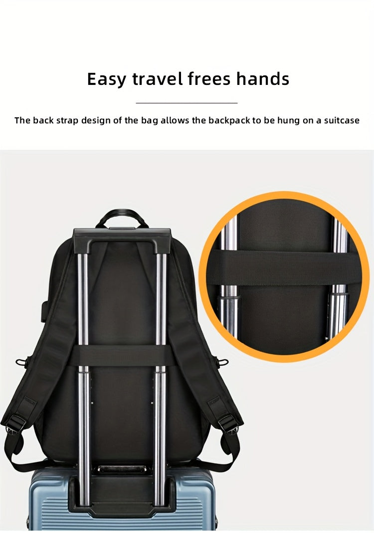 TMOOS Lightweight Large Capacity Backpack - Heavy-Duty Oxford Fabric Travel, Gym, Hiking, Laptop Backpack with Multiple Compartments, Padded Shoulder Straps - Convertible Crossbody Bag for Men, Women, Students, Professionals