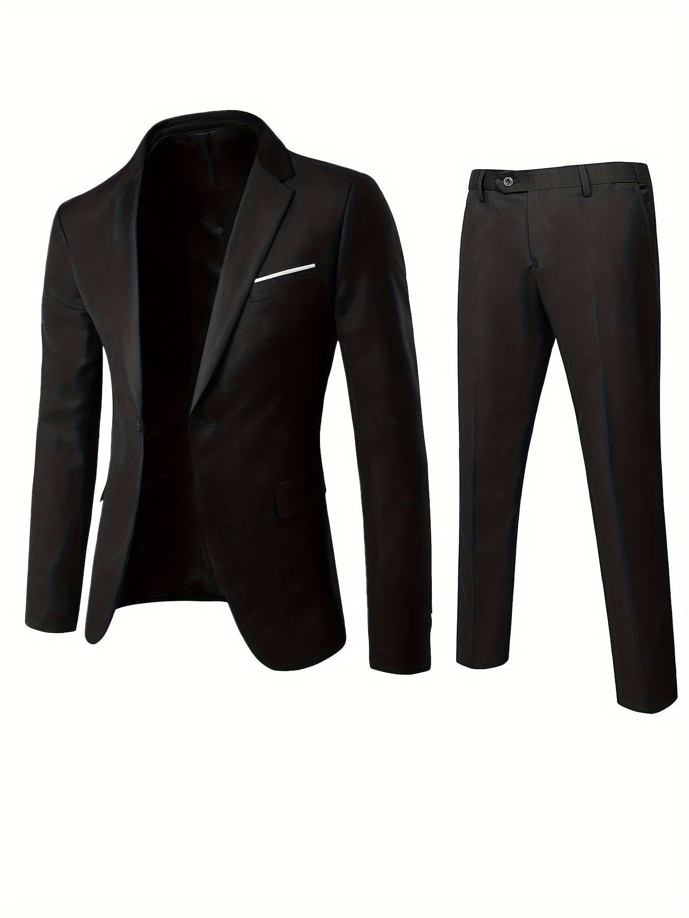 Men's High-end New Suit Set 2pcs Suit and Trousers Fashionable for Wedding Banquet Party