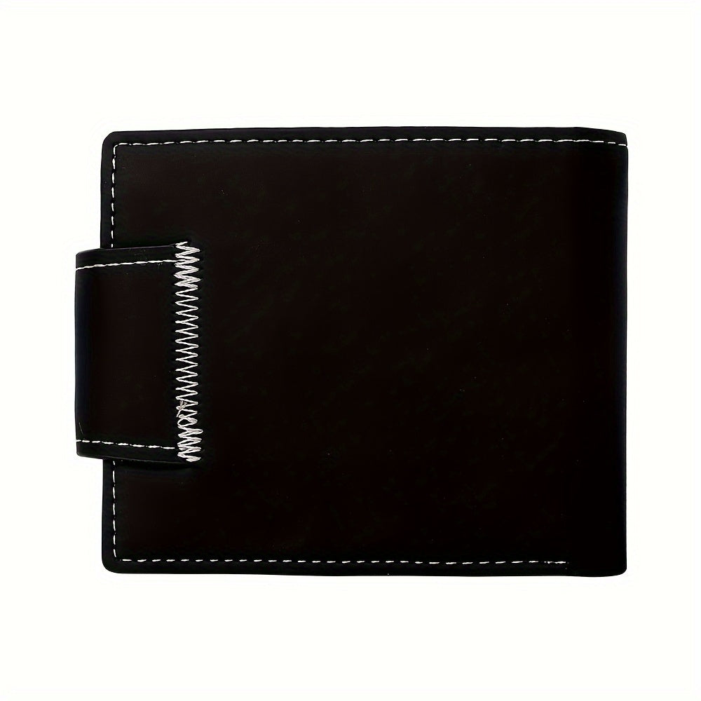 Fashion Eagle Wallet For Men, Zipper Snap Coin Credit Card Bag, Frosted PU Leather Clip For Men
