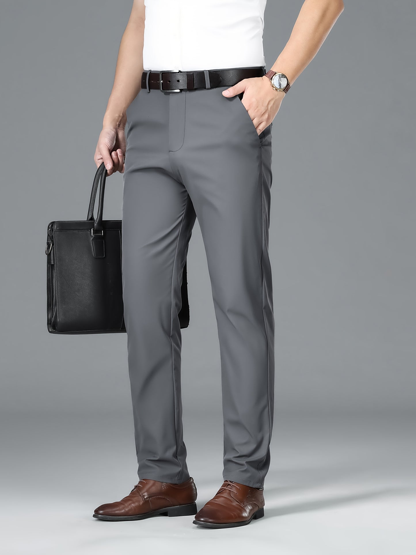 Men'S Business Casual Straight-Leg Pants for Summer