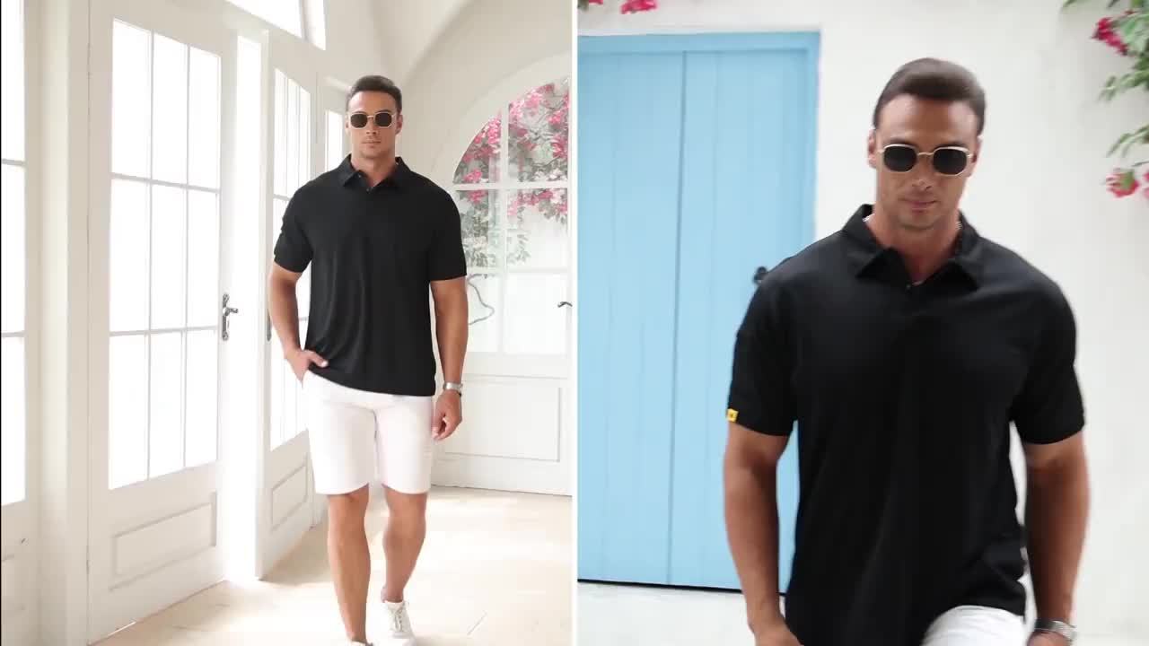 2pcs Men's Casual Shirts - Breathable, Stretch Fabric with Button Detail, Summer Wear, Men's Shirts