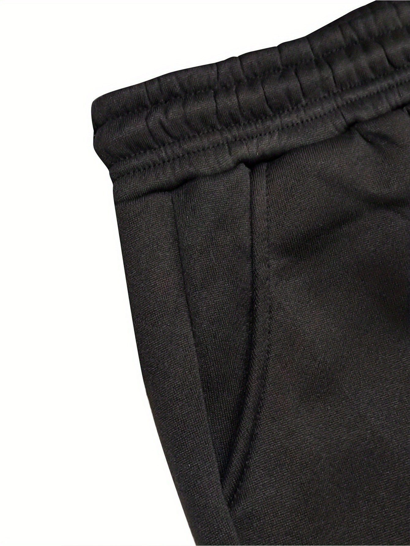 1set Men'S Casual Geometric Heartbeat Pattern Hoodie and Sweatpants Set, Polyester and Spandex Blend, Loose Fit, Hooded Pullover for Autumn/Winter