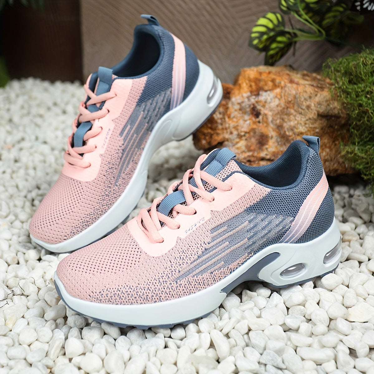 Breathable Mesh Women's Sneakers - Lightweight Soft Sole Lace-Up Low-Top Shoes with Cushioned PVC Sole for Running, Gym, Work & Travel - All-Season Comfort in Black, White, Light Blue, Pink, Grey, Ladies Sneakers, Gym Footwea