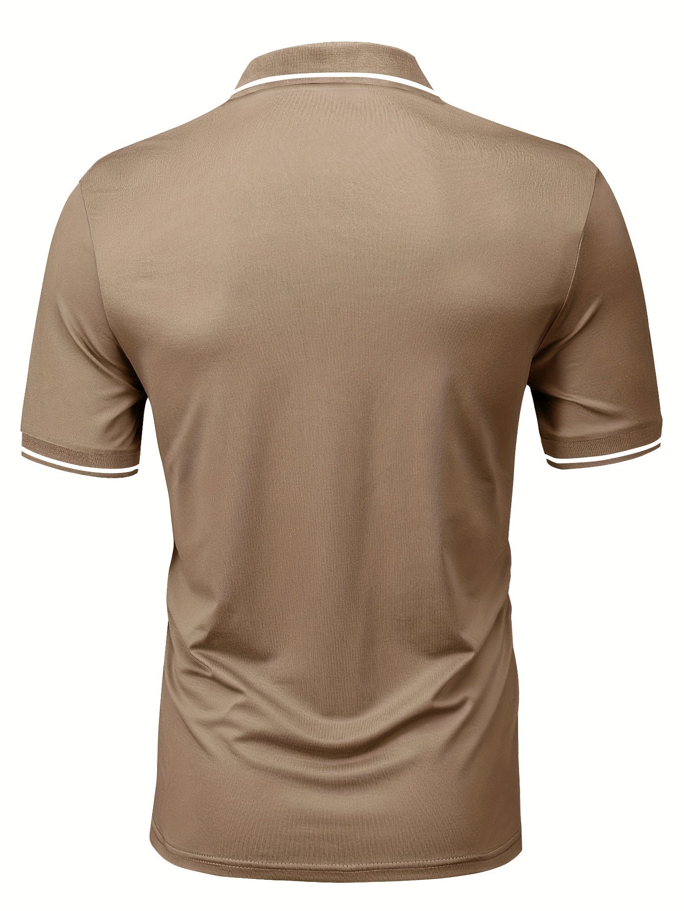 Pearson OBM Men'S Classic Breathable Knit Polyester Polo Shirt - Casual Style, Solid Color, Regular Fit with Slight Stretch, Summer Collared Top with Button Detail