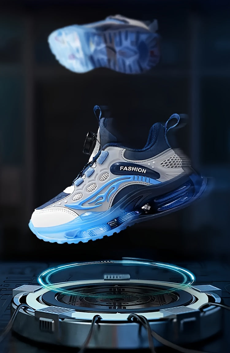 New Youngsters's Fashion Casual Sports Shoes Outdoor Running Shoes with Rotating Buttons and Soft Soles