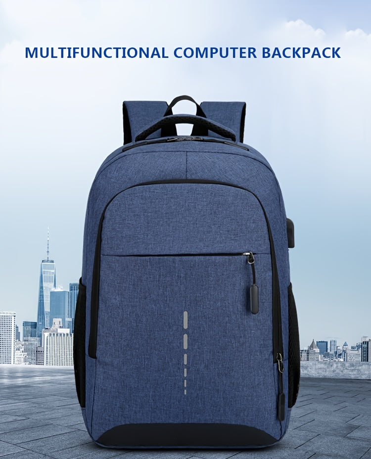 Large Capacity Reflective Oxford Cloth Backpack - Durable College & High School Student Bag with Adjustable Straps, Multiple Compartments, and Padded Laptop Area for Daily Commute & Business Use, Business Backpack | Sporty De