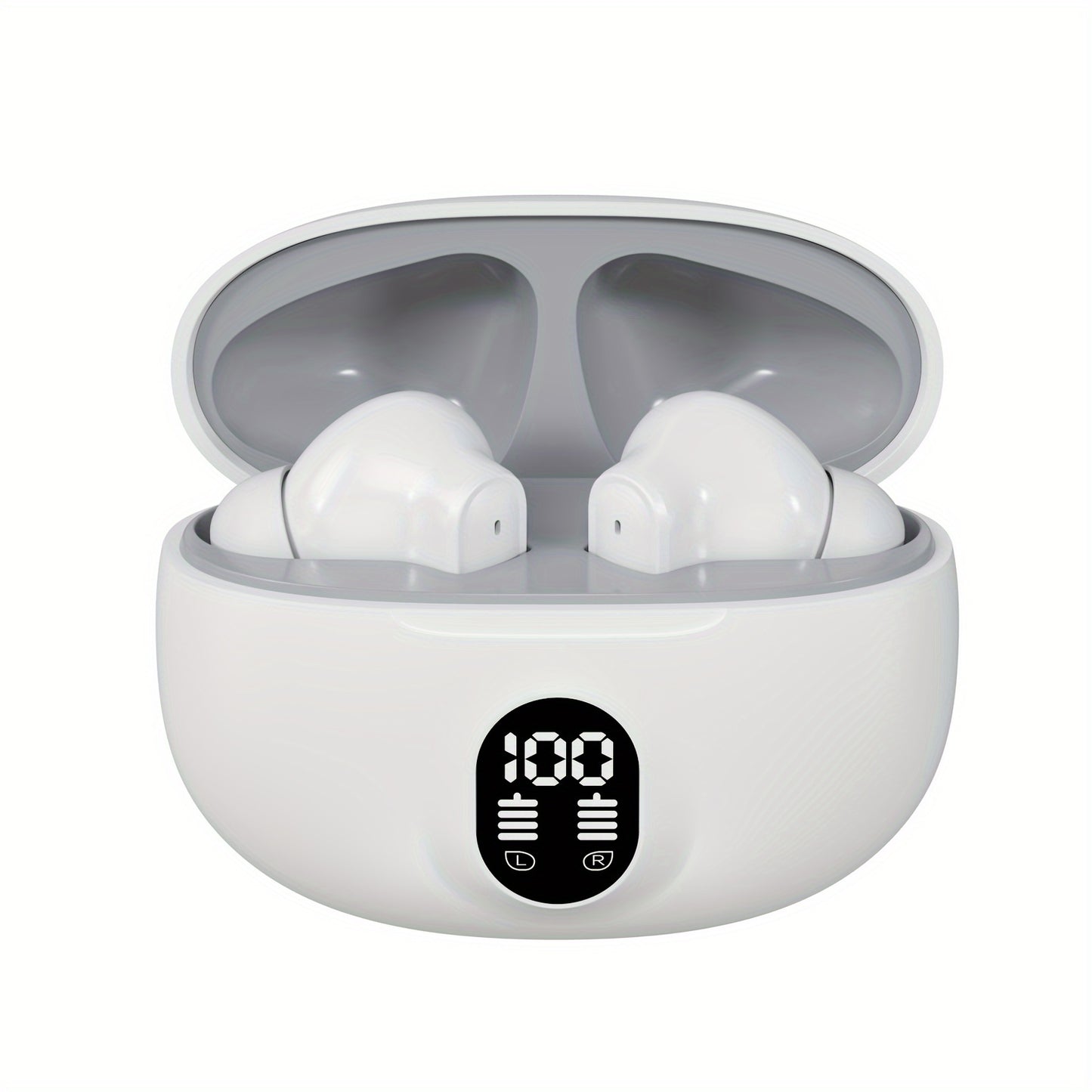 Wireless Earphones, True Wireless Earphones, LED Power Display, with Wireless Charging Box, Anti-Drop Sports Earphones, In-Ear Earphones with Microphone, Suitable for Smartphones, Laptops, TVs, Computers, Sports, Men And Wome