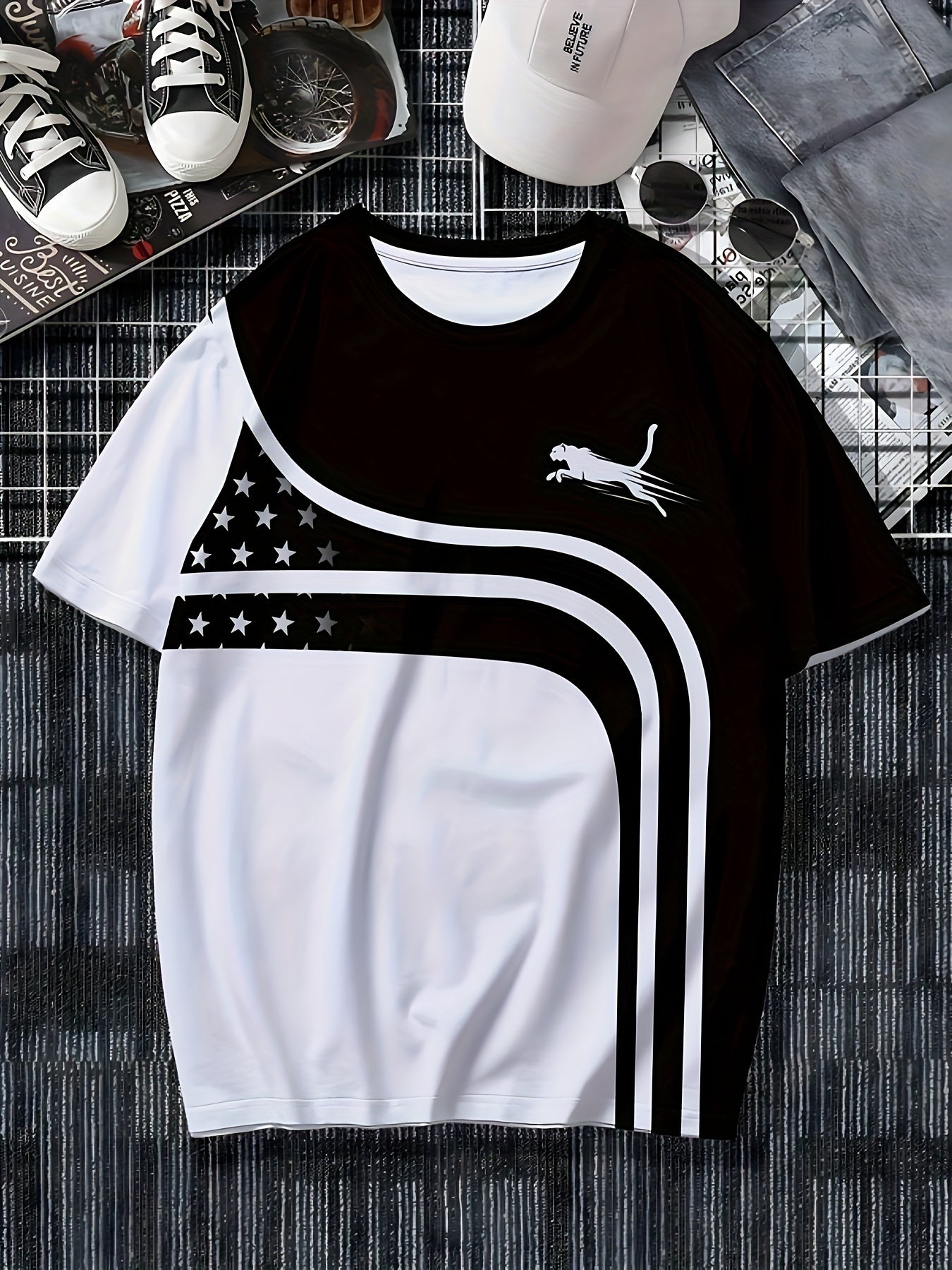 Men's Fashion Casual Round Neck T-shirt