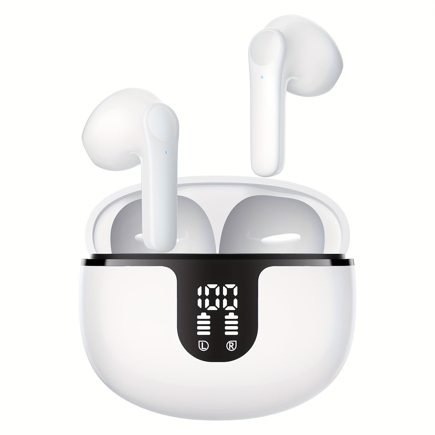 In-Ear Wireless Headphones with HIFI Sound Quality, Truly Wireless, Omnidirectional Stereo, Low Latency, Automatic Connection, High-Definition Noise Reduction, Large Battery Capacity, Ultra-Long Battery Life, And LED Digital