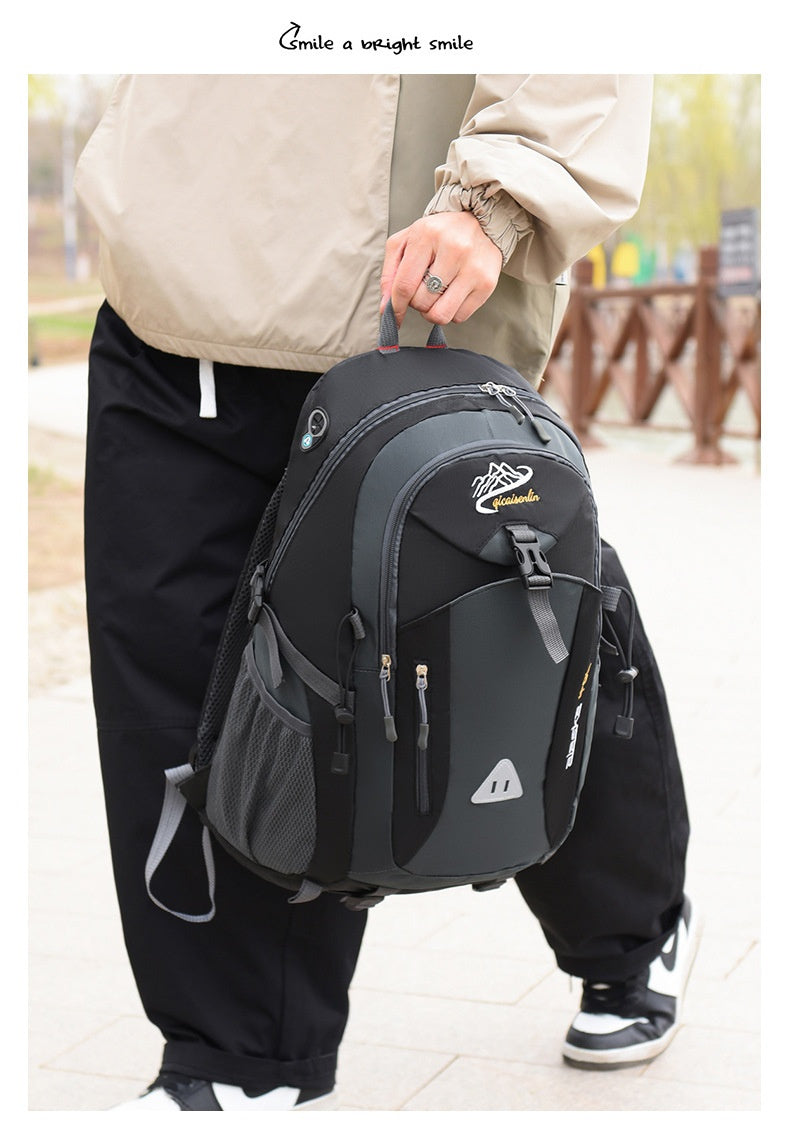 35L Large Capacity Hiking Backpack - Durable Polyester, Adjustable Shoulder Straps, Multiple Compartments for Camping, Travel & Outdoor Adventures - Ideal Gift for Hikers, Backpacking Gear