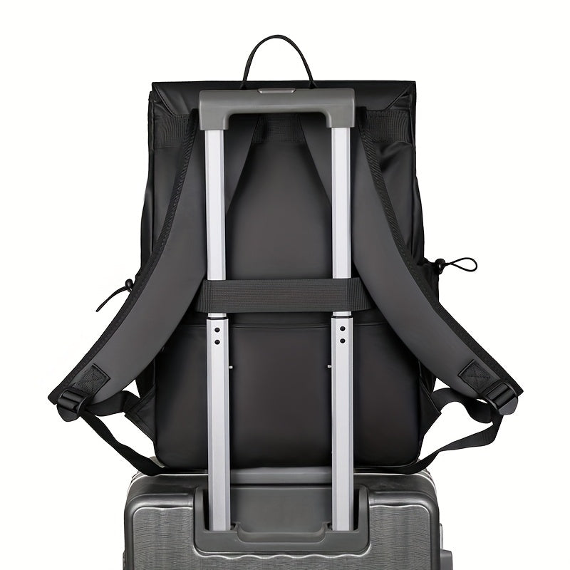 Business Travel Backpack | Men'S Stylish Black & Gray-Green Large-Capacity Backpack with Dry Wet Separation | Perfect for Business Trips, Gym, Swim & Short Stays | Durable Commuter Backpack for Work, School, and Travel | 60-I
