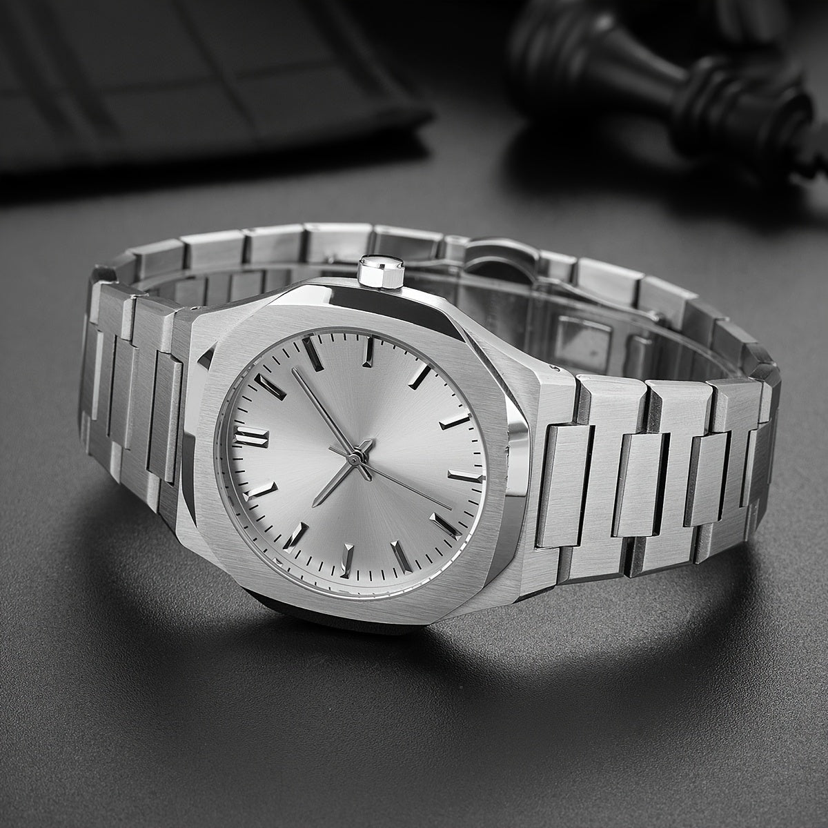 PLADEN Fashion Brand High-end Solid Stainless Steel Ultra-thin Simple Business Men'S Women'S Watch