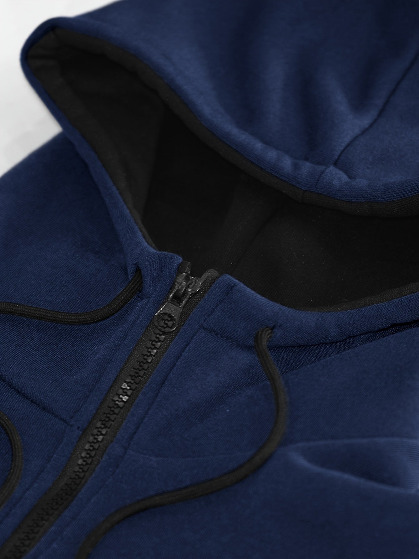 Men'S Autumn and Winter Fleece Sweatshirt Set with Hooded Drawstring Patchwork Sweatpants Casual Sporty Style Long Sleeve Jacket
