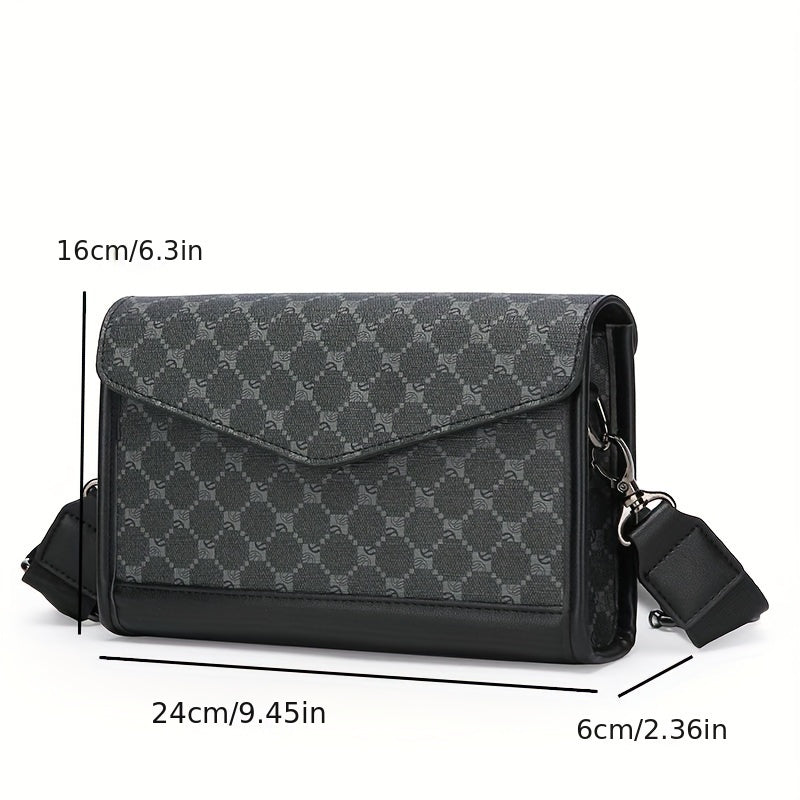 Autumn and Winter New Casual Shoulder Crossbody Bag, Men's Daily Travel Backpack, Flip-Top Casual Phone Storage Pouch