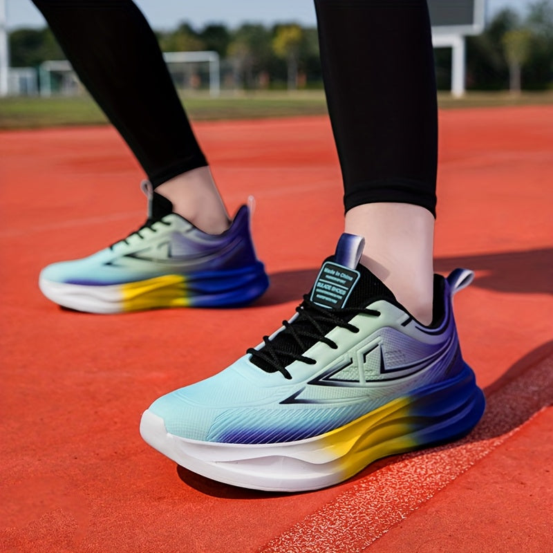 Men'S Breathable Lightweight Running Sneakers - Stylish Color-Block Design, Comfortable Low-Top Casual Shoes for All-Day Wear, Casual Sneakers | Fashionable Casual Shoes | Comfortable Footwear