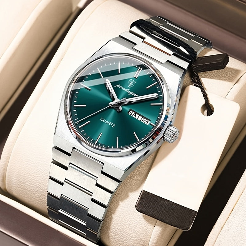 Brand Luxury Women's Business Watch Fashion Double Calendar Quartz Watch, Women's Gift Holiday Gift