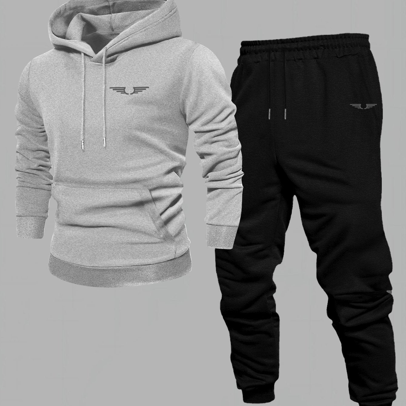 Men'S Casual Fleece-Lined Hoodie - "Sonic" Graphic Print, Loose Fit, Long Sleeve Pullover with Kangaroo Pocket, Black, Fall/Winter Streetwear, Casual Wear Hoodie|Graphic Print Hoodie|Fleece Lined Interior, Sweater Hoodie