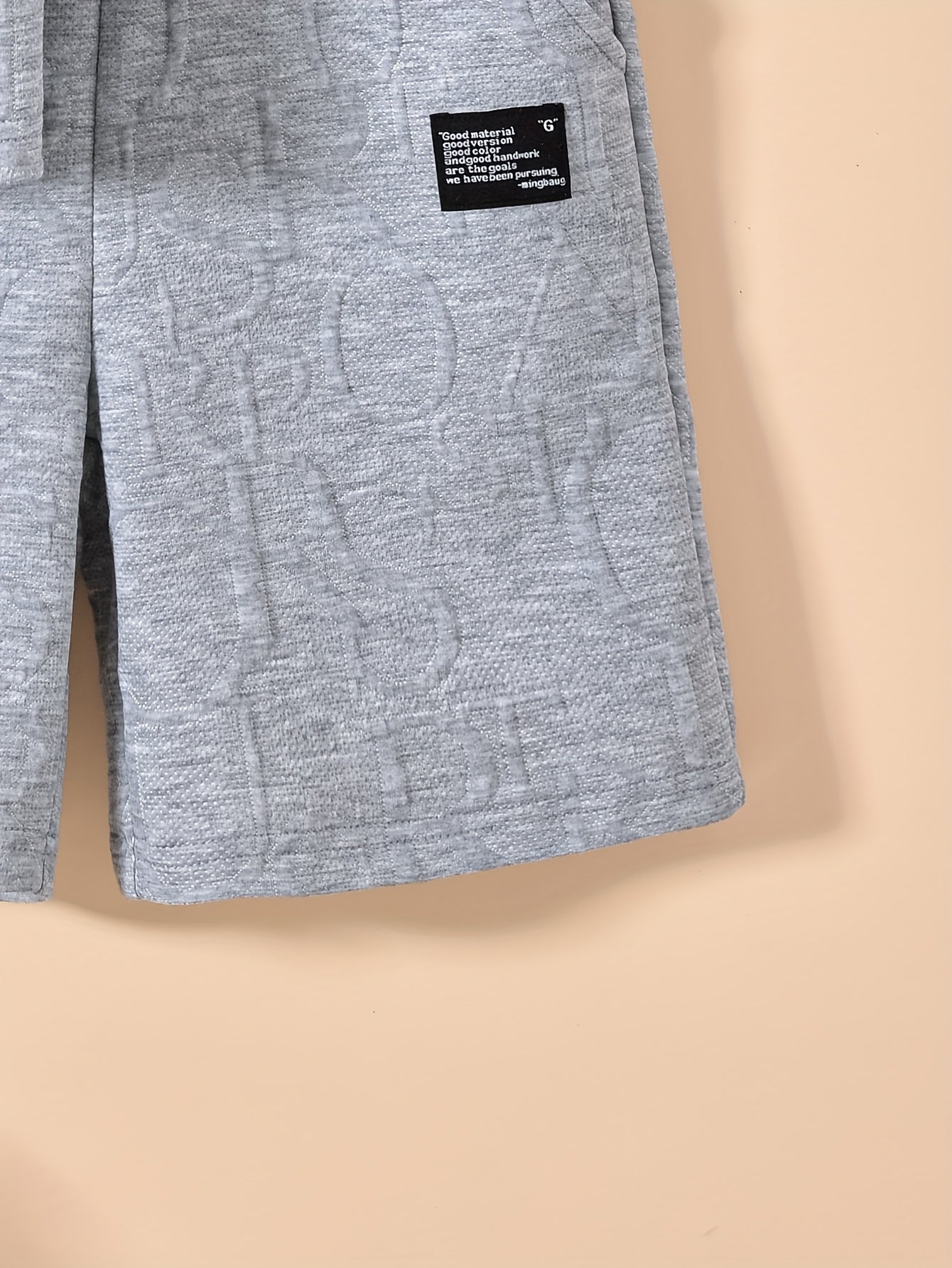 Boys' Stylish White Short Sleeve T-Shirt + Casual Shorts + Fashion Crossbody Bag Set, Perfect for Outdoor