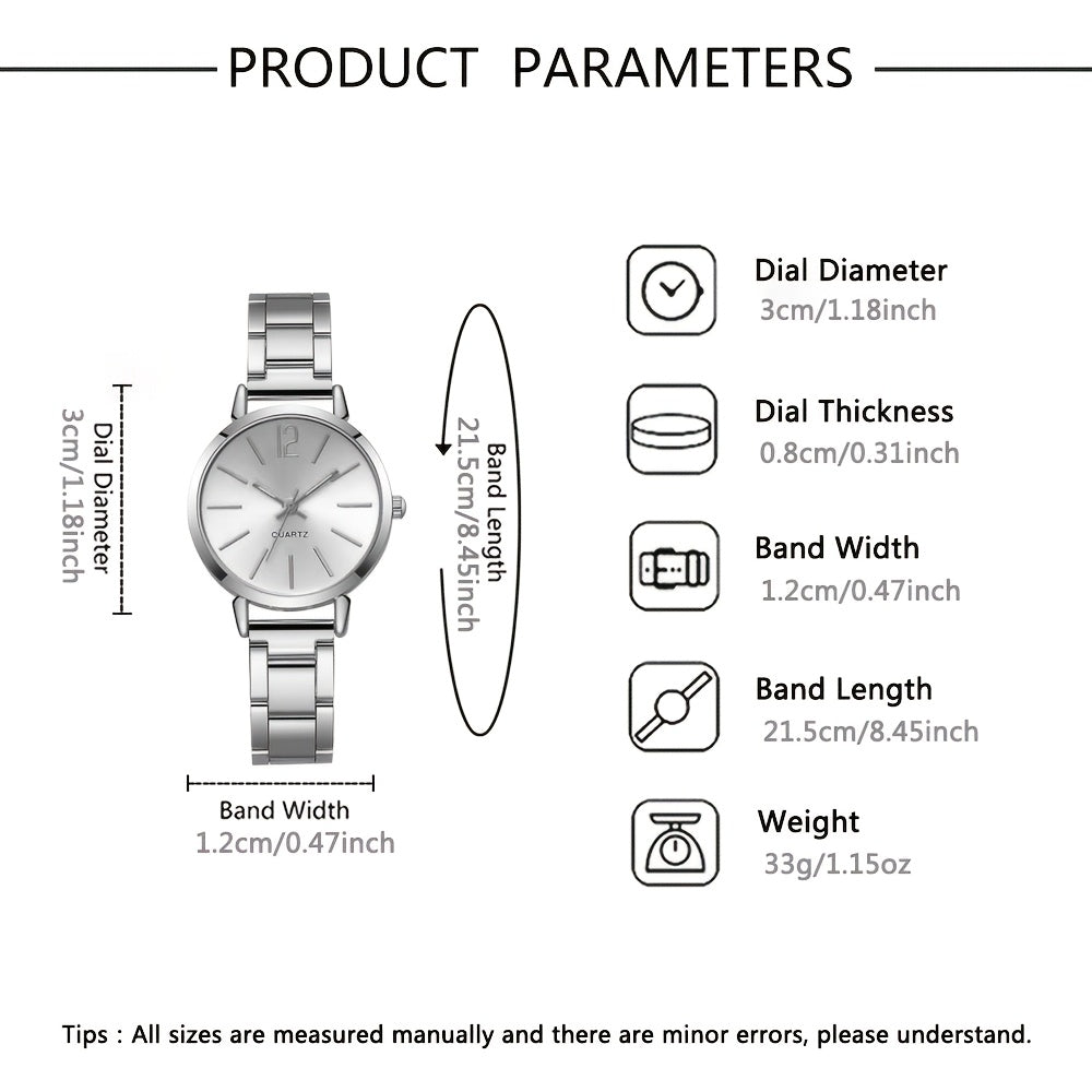 1pc Women's Fashionable Elegant Quartz Watch, Suitable for All Occasions: Mother's Day, Valentine's Day, Back-to- Season, Halloween, Christmas, Ramadan Gift (Box Not Included)
