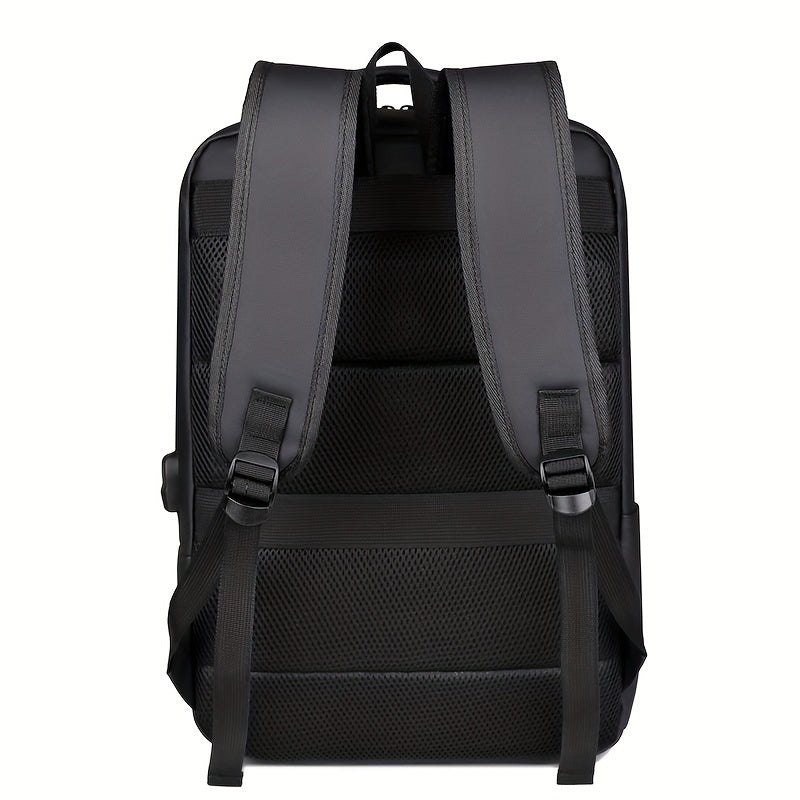 Stylish Men's Business Backpack - Large Capacity, Multi-Layer with Zippers, Durable Oxford Material, Perfect for Daily Commute & School