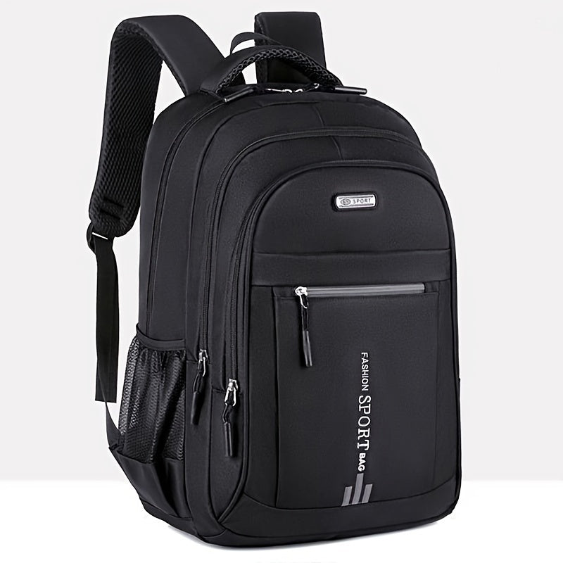 Unisex Large Capacity Travel Backpack - Durable Nylon Laptop Bag with Multiple Compartments, Business & Casual Style, Black with Green Accents, 60.96cm x 40.64cm x 8, Backpack for Travel