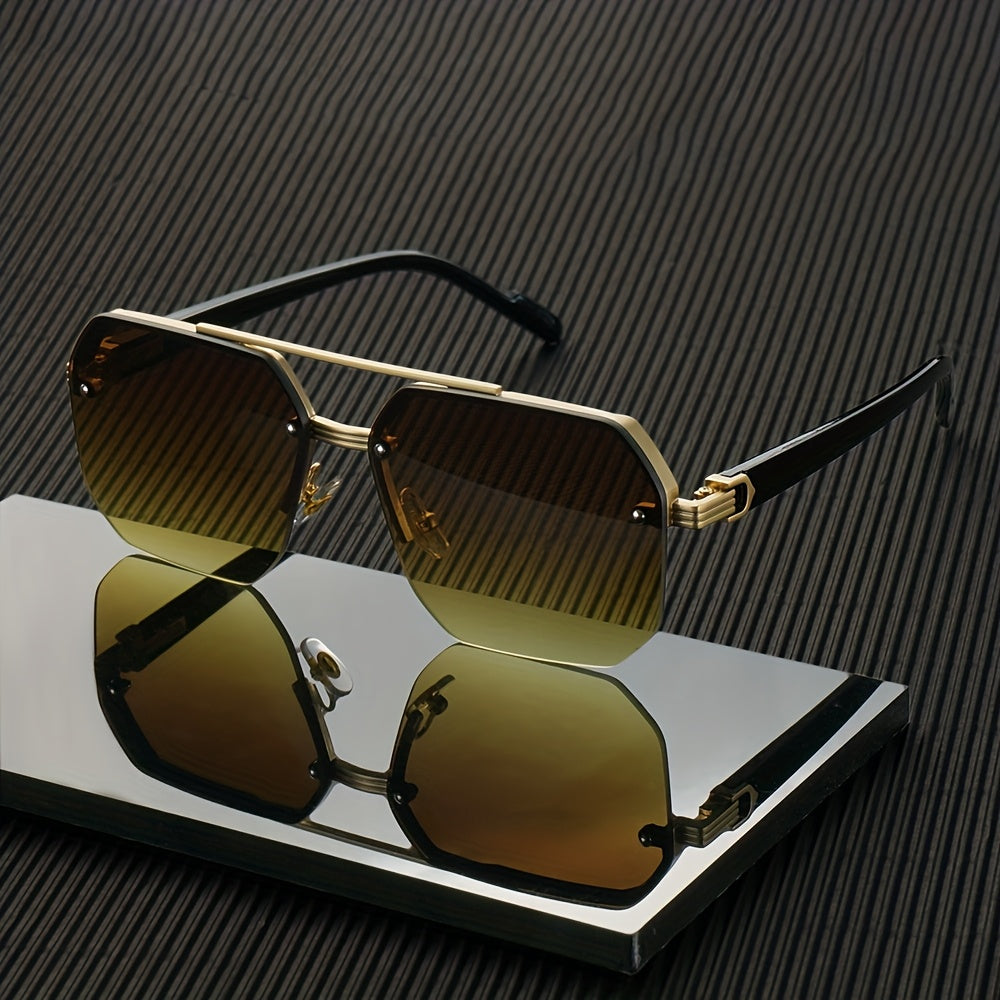 Unisex Retro Metal Frame Fashion Glasses with Gradient Lenses - Classic Round Frame, Lightweight & Durable for Daily Wear, Parties, Gift Giving