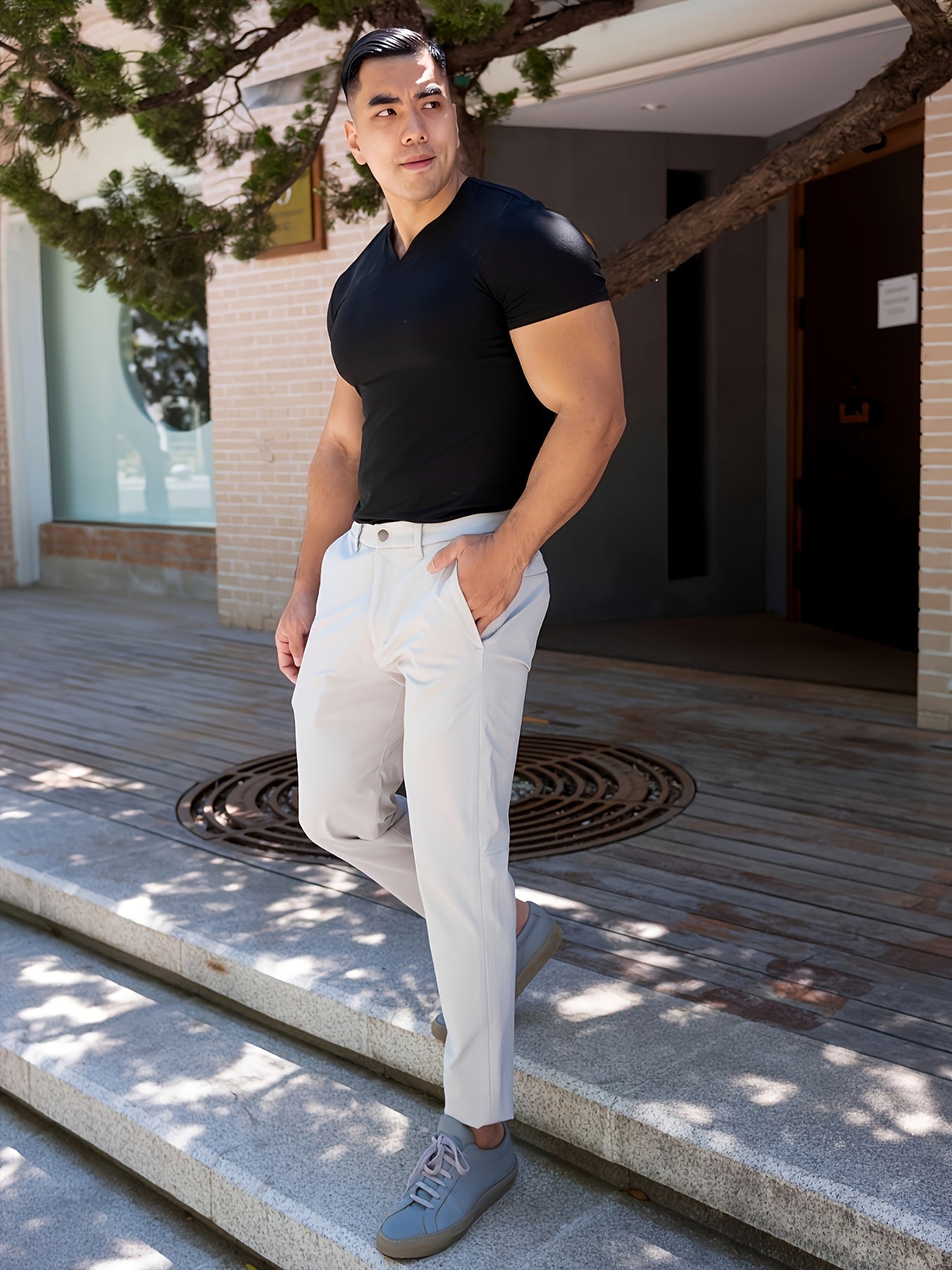 Men's Quick-Dry Gym T-Shirt - Muscle Crew Neck Workout Shirt, Stretch Athletic Tee for Weightlifting, Running, Training - Non-See-Through Muscle Builder Top (Hand Wash/Dry Clean) - Ideal for Gym & Casual Outfits, Gym Shirt, A