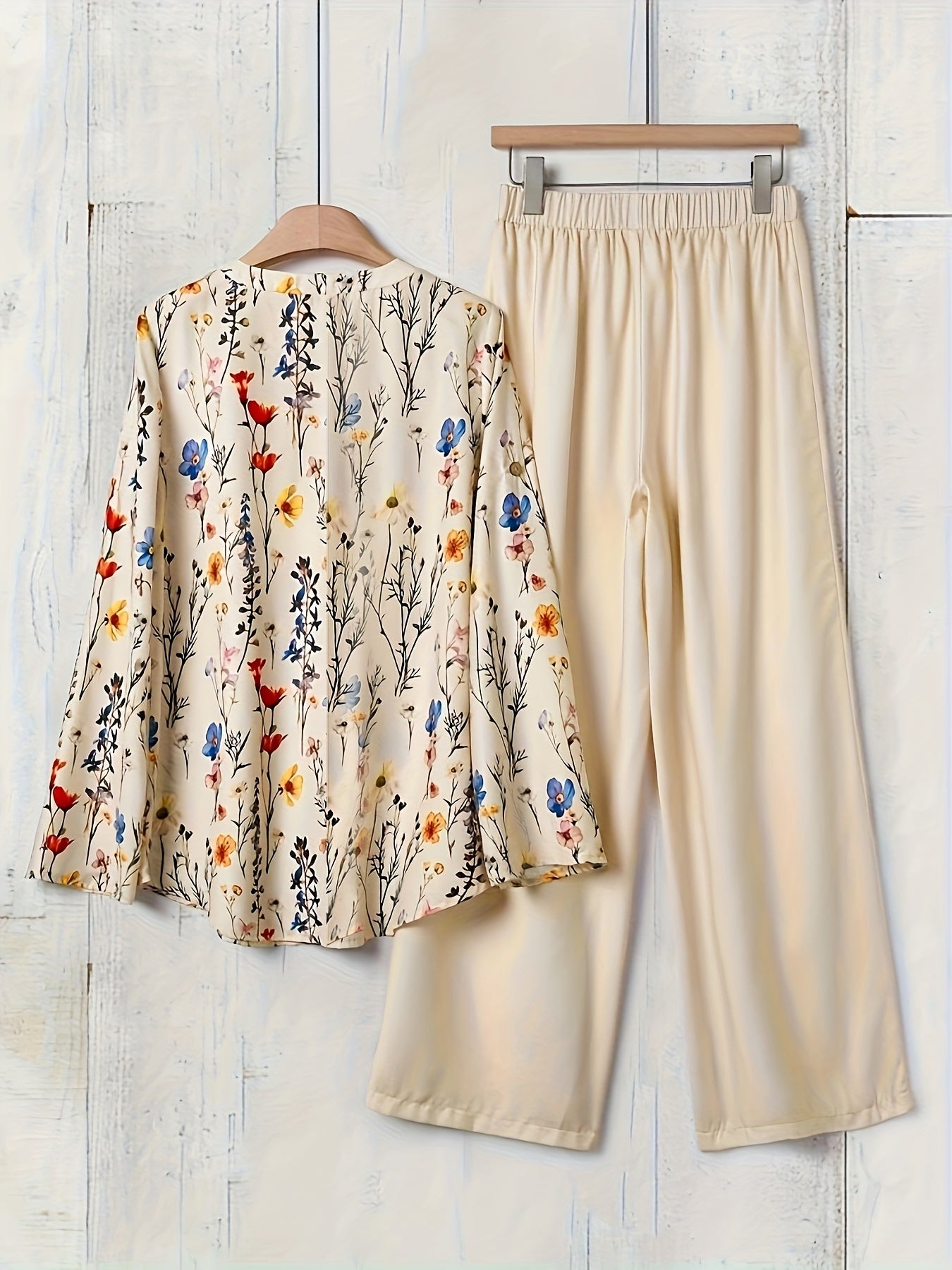 Vintage Print Two-Piece Set
