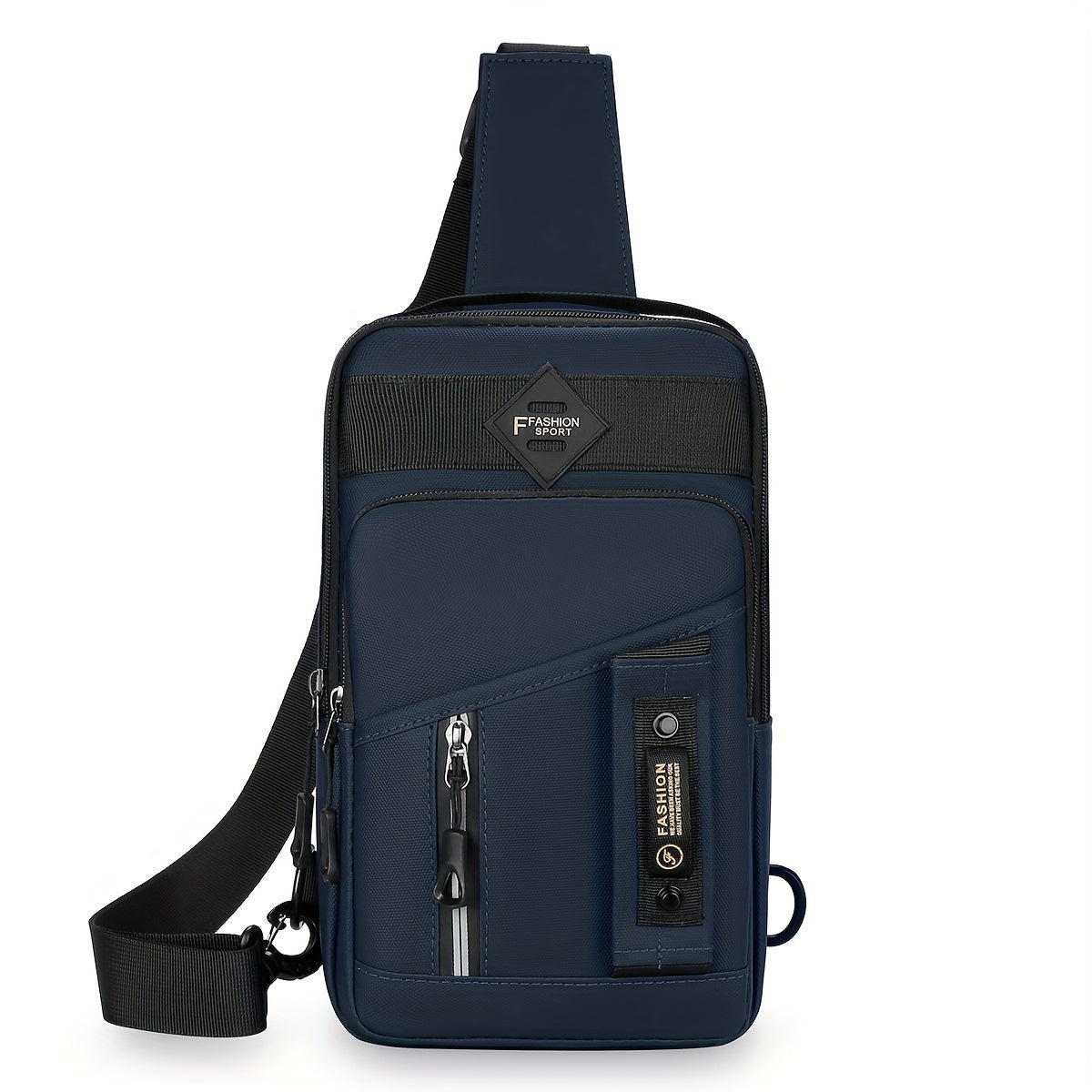 1pc Men's New Large Capacity Bag, Multilayer Storage Crossbody Bag, Trendy Fashion Chest Bag