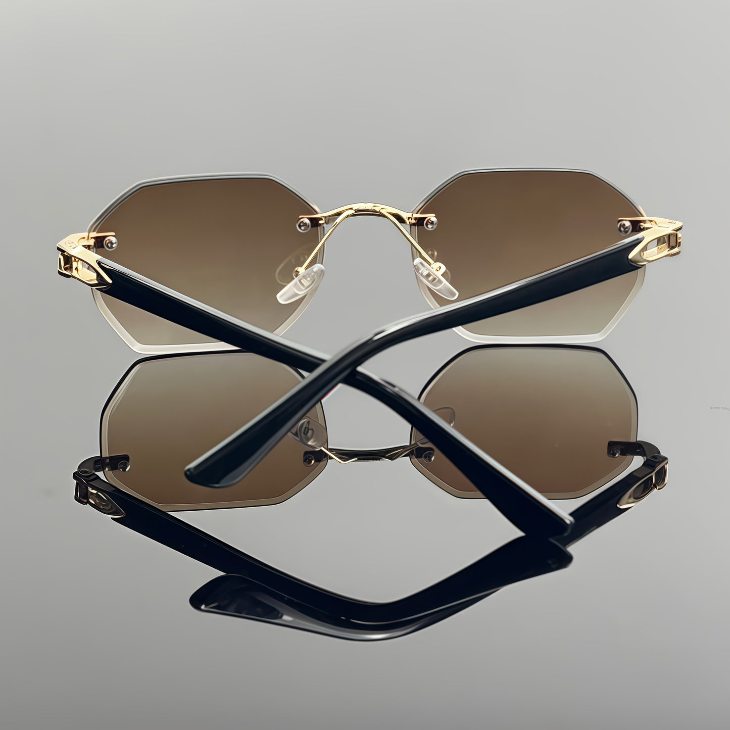 Stylish Men'S Glasses Featuring Classic Rimless Rectangular Lenses with Transparent Lenses, Suitable for Both Men And Women, Perfect for Work And Leisure, As Well As Holiday Gifts.