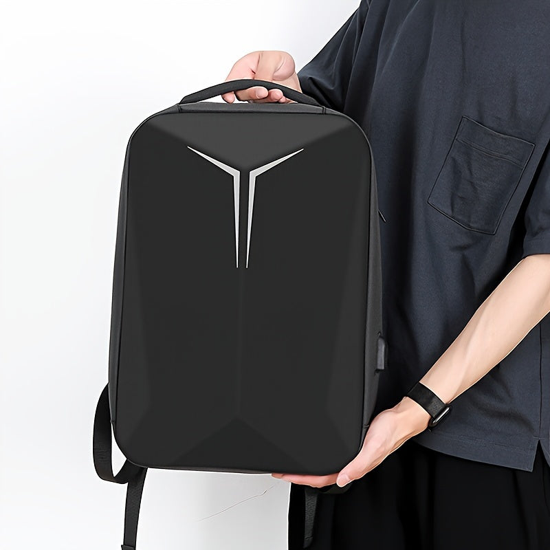 Hard shell business backpack for men, 15.6-inch laptop backpack, multifunctional travel backpack, night reflective strip design, commuting computer bag, Men's document backpack gift