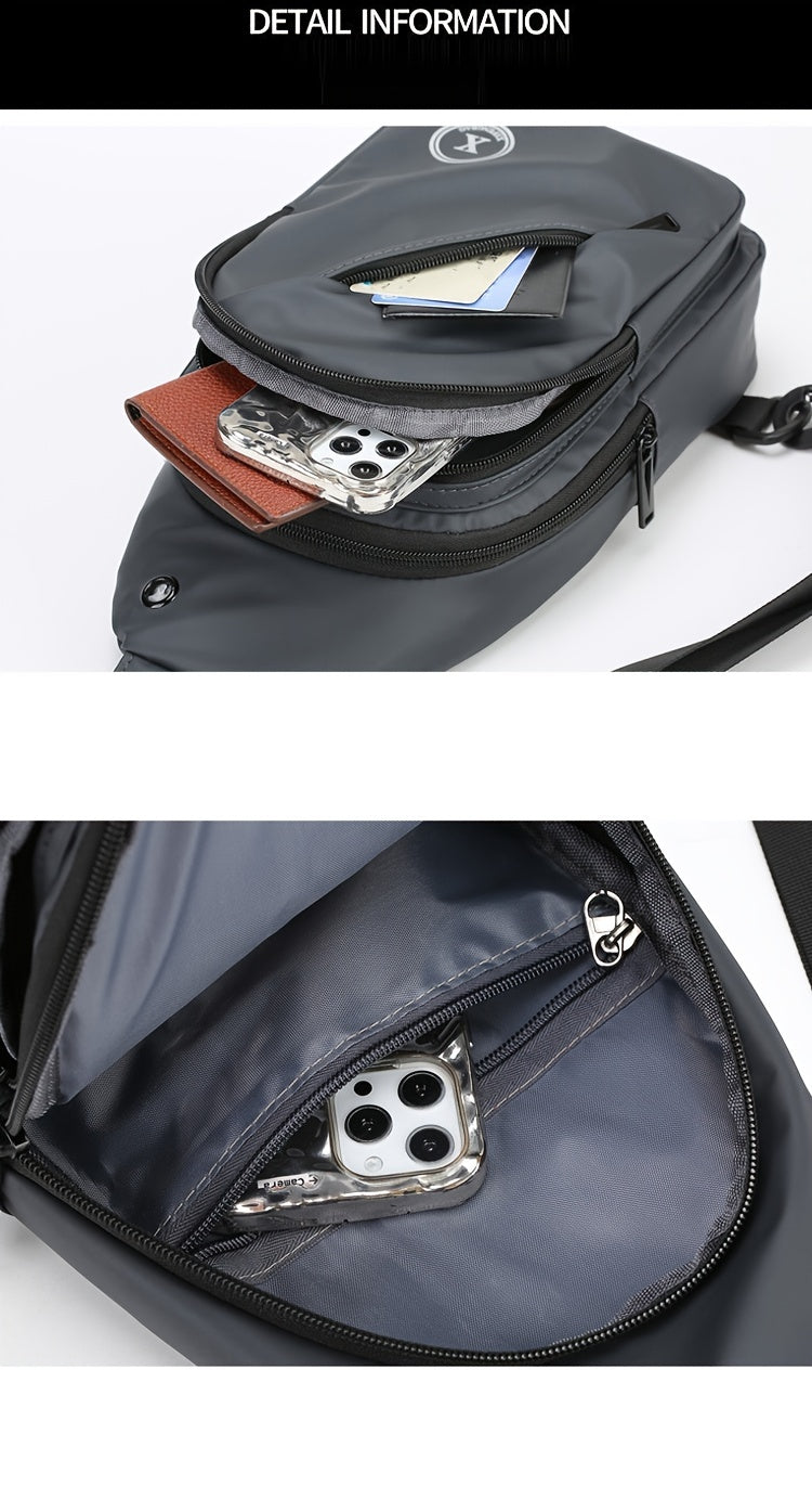 Men'S Chest Bag with Large Capacity, Stylish Crossbody Bag That Allows for Versatile Carrying Options, Perfect for Outdoor Sports And Travel.