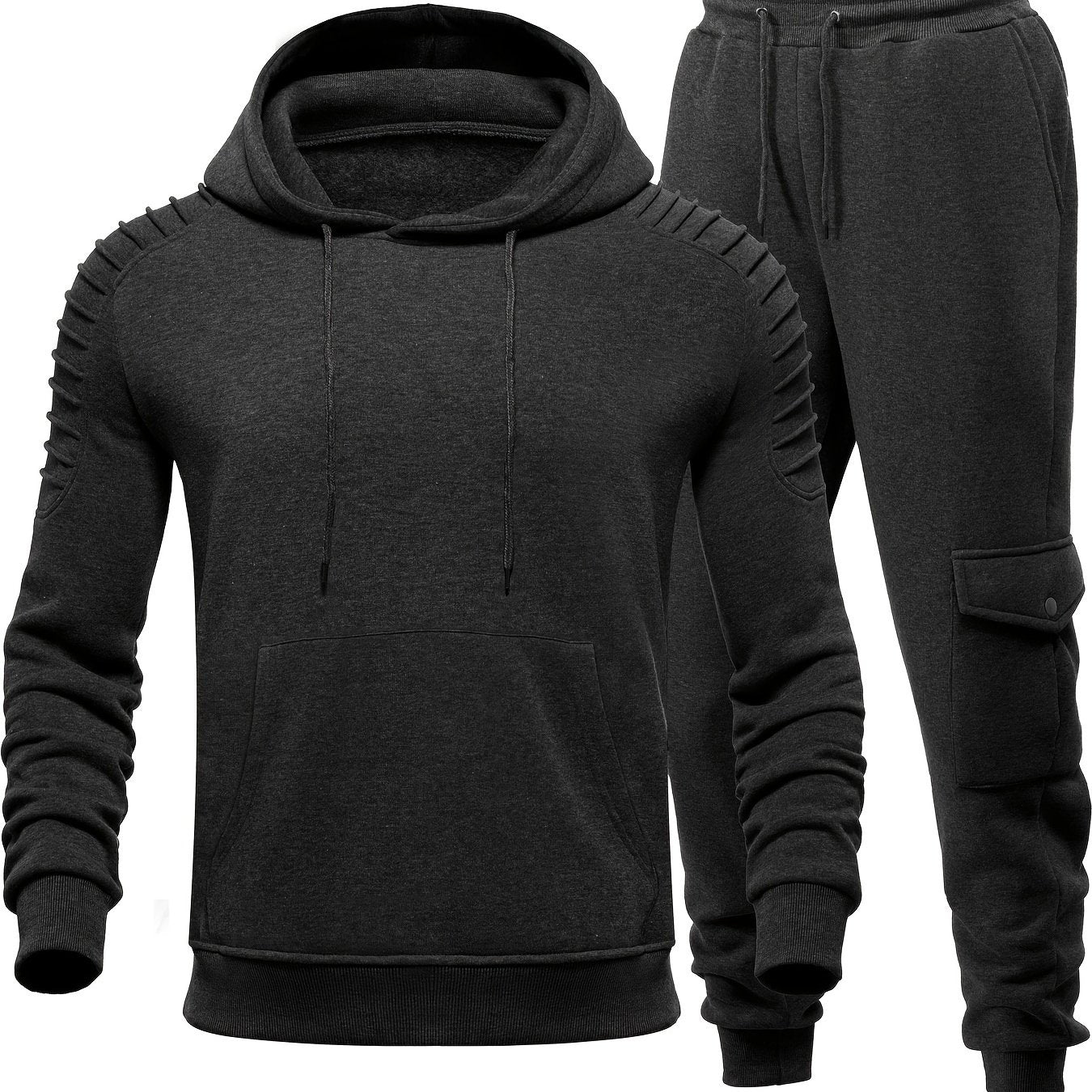 Men's Tracksuit 2 Piece Pullover Hoodie Sweatsuit Sets Casual Jogging Athletic Suits With Drawstring