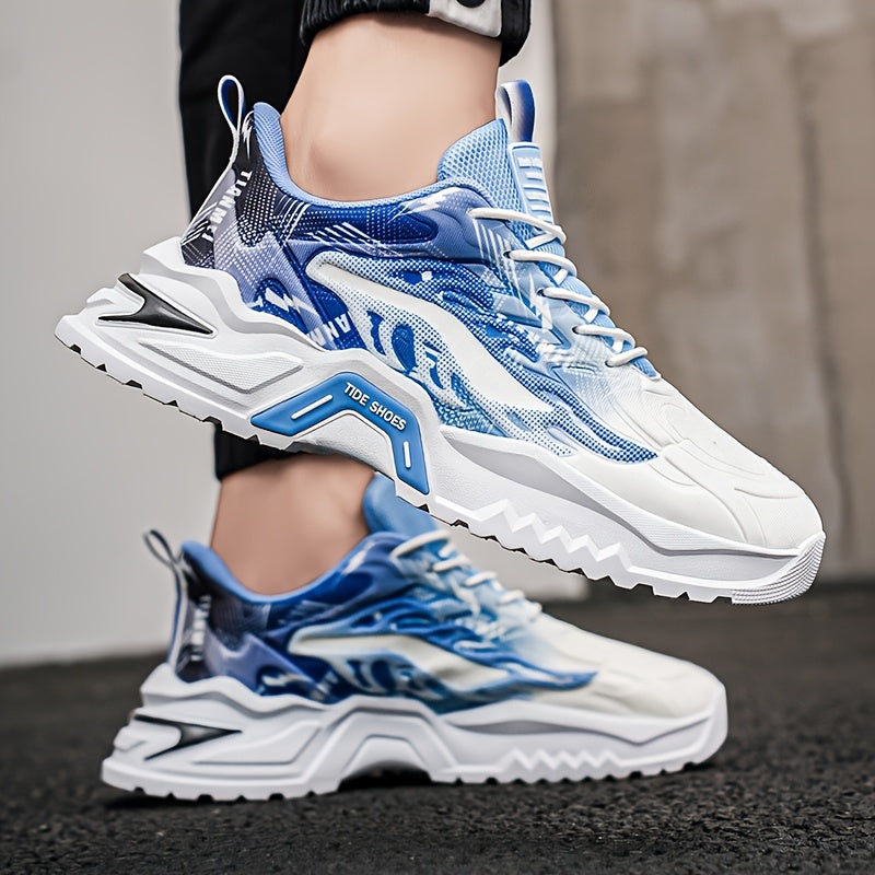 Men's Low-Top Skate Shoes - Breathable PU/Fabric Upper, EVA Cushioned Insole & Durable PVC Sole - Lace-Up Design with Letter Print/Stripes/Solid Colors for Urban Streetwear & Casual Wear