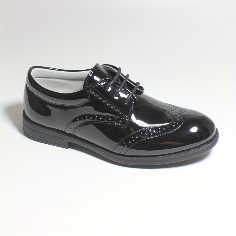 Boys Shoes Brogue Formal Classic Footwear Boys Oxford Shoes Classic Oxfords Wingtip Dress Shoes Round Toe Shoes